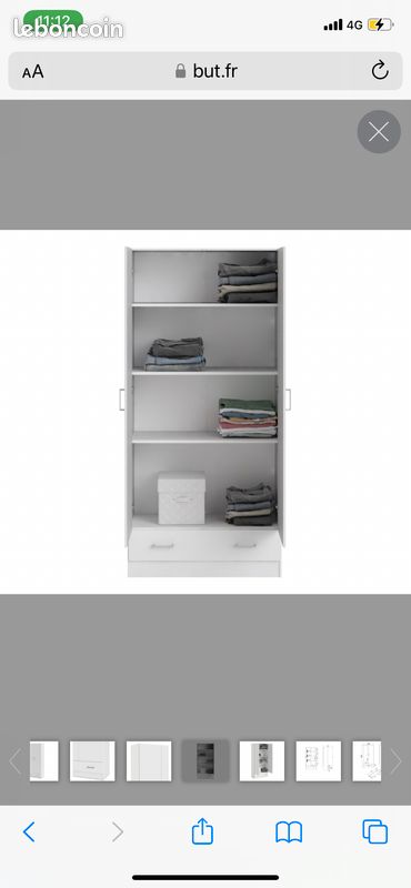 Armoire 2 portes avec 1 tiroir (image 1)