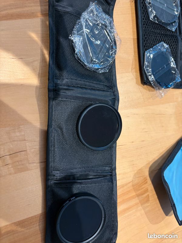 Pochette Filtre Appareil Photo 58mm Impermeable Antipoussière Bleu PATIKIL