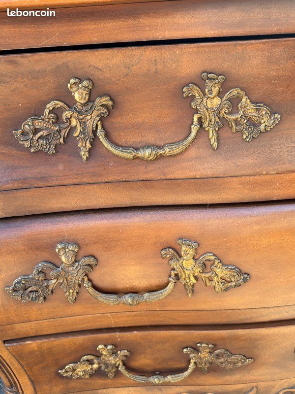 Magnifique commode galbée Commode tombeau bordelaise de style Louis XV. Armengaud (image 4)