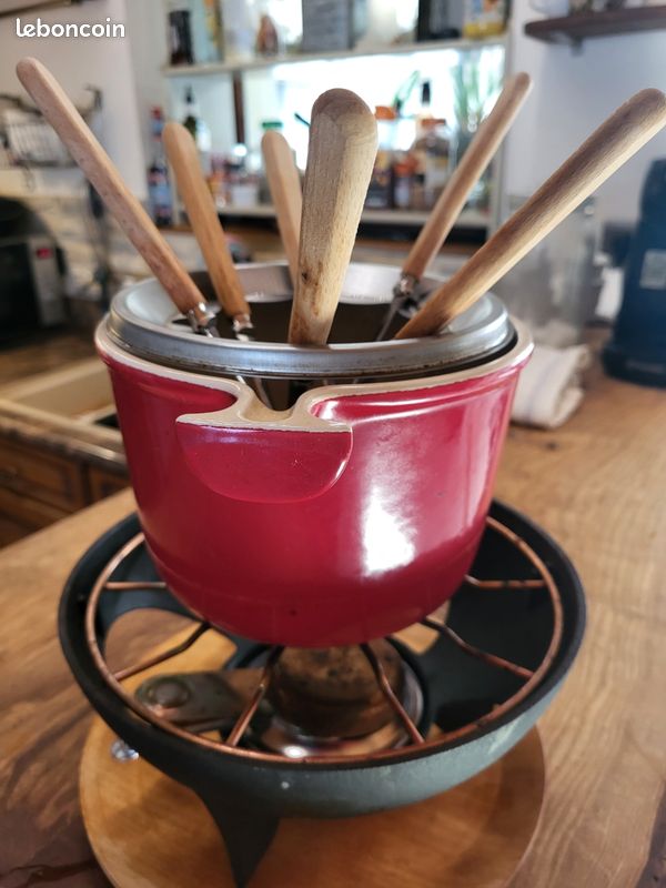Service à Fondue Le Creuset / Staub – 6 Personnes – Vintage 70s – Fonte