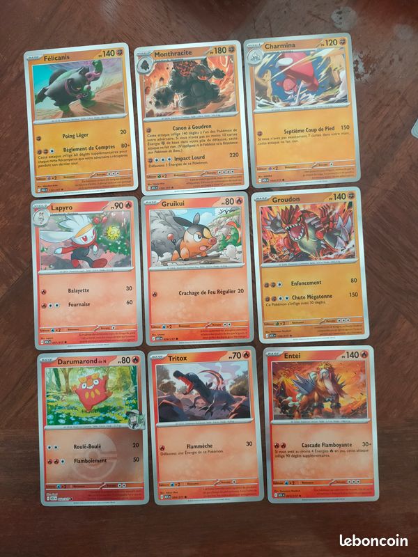 Lot 9 Cartes Pokémon (image 1)