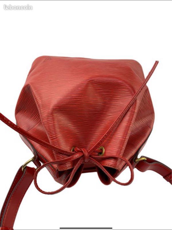 Sac à main Louis Vuitton petit Noé leather Rouge bordeaux (image 5)