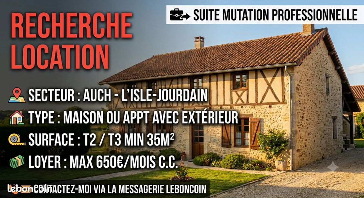 Appartement 2 pièces 35 m² · à Auch · 35 m² · 650 €