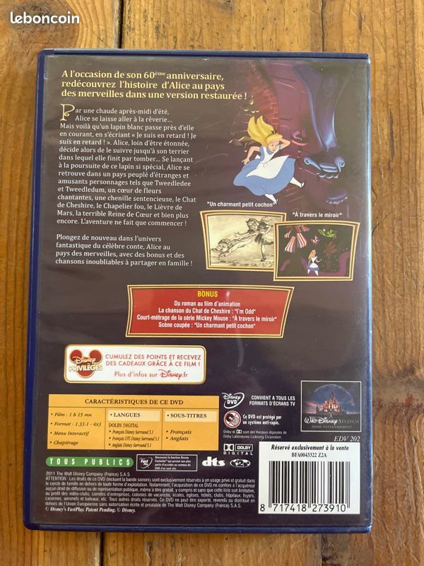 DVD “Alice au Pays des merveilles”, edition 60ème anniversaire (image 2)