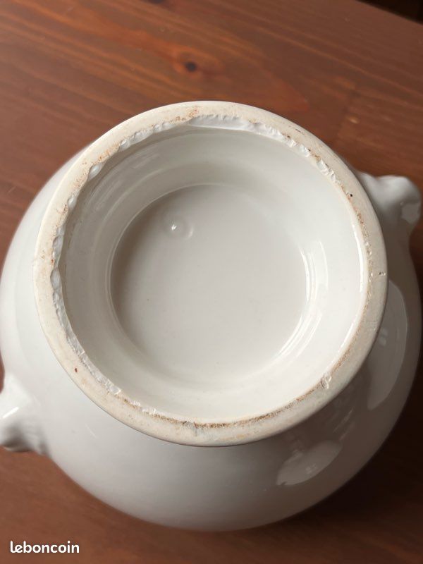 Soupière blanche en porcelaine (image 4)