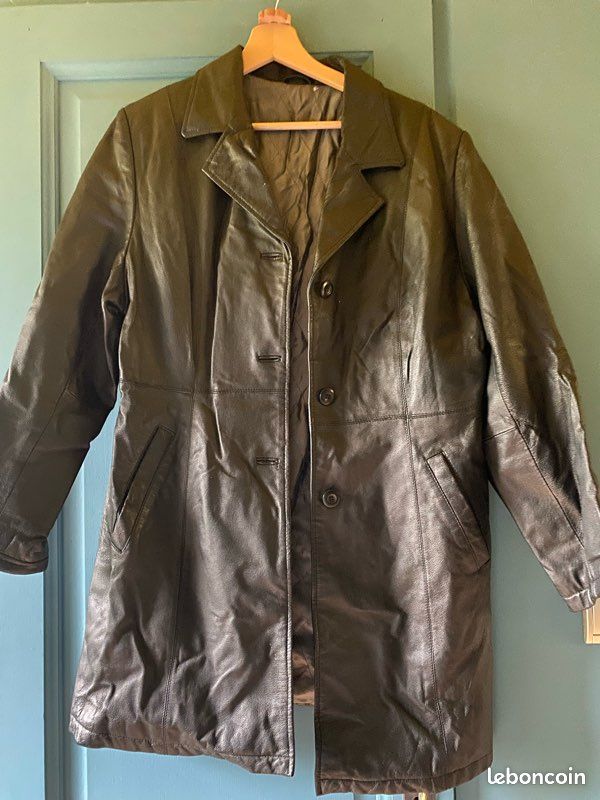 Manteau court en cuir (image 1)