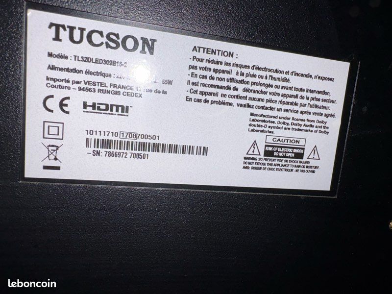 Télé Tucson 81 cm (image 3)
