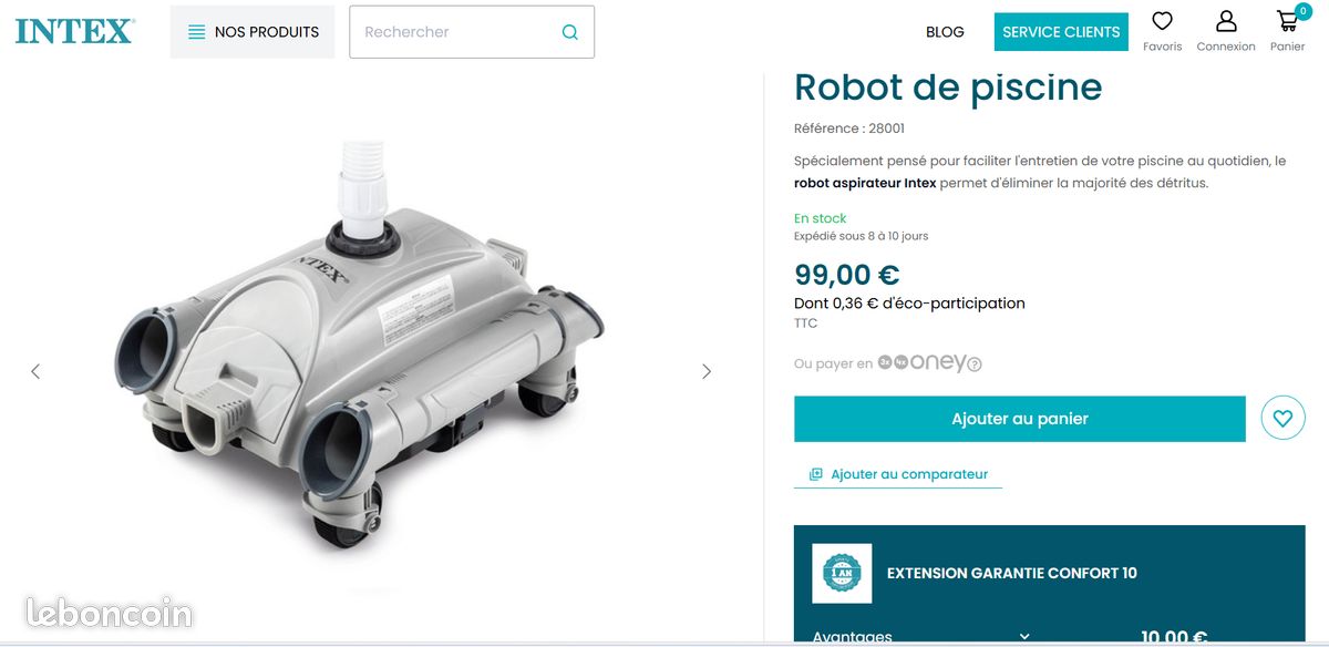 Robot pour piscine hors sol intex (image 1)