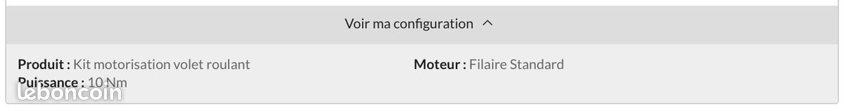 Vend moteur pour volet roulant (image 1)