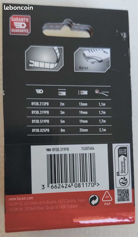 Lot de 2 polos 1 mètre ruban | FXWW9005C RULER - Facom | IFD Outi