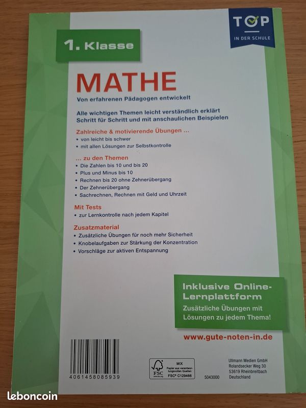 Cahier d'exercices de mathématiques – 1re classe (allemand) (image 2)