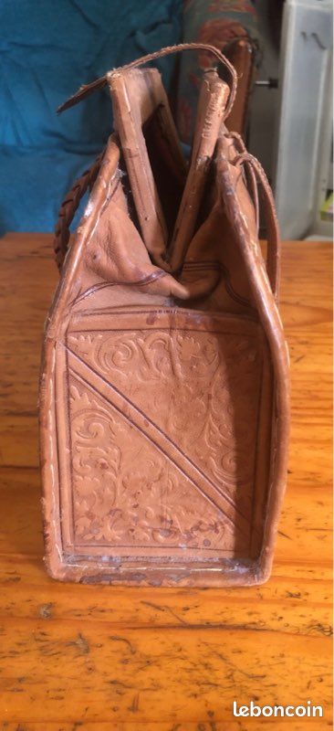 Sac en cuir marocain année 1950 (image 7)