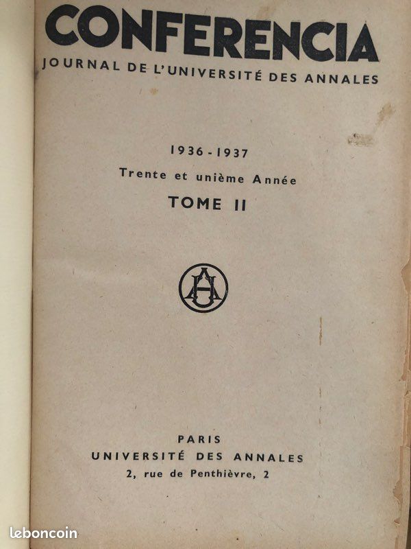 Conferencia journal de l’université des annales (image 1)