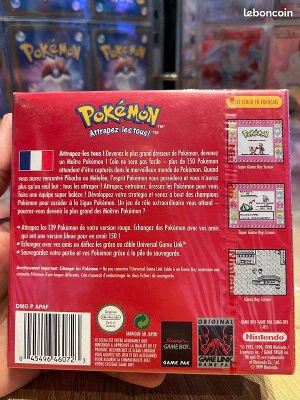 Jeu Pokemon Version Rouge Game Boy Color En Français - Édition 1999 Occasion