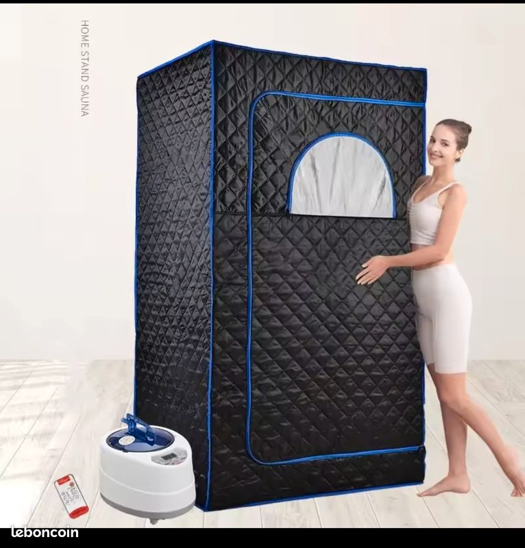 Tente de sauna portable pour tout le corps, générateur de vapeur de 2L avec télécommande (image 1)