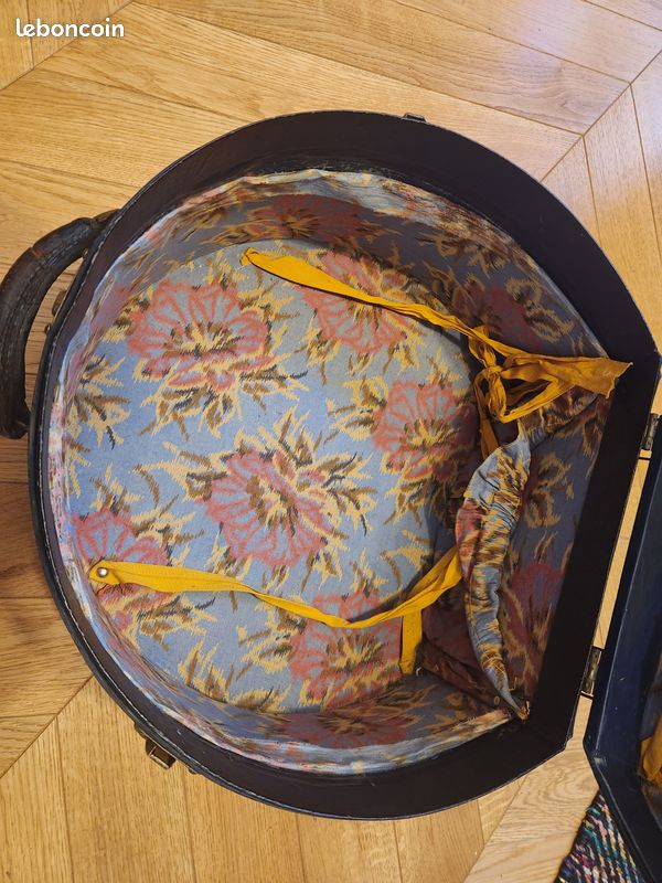 Bagage boite à chapeau - simplon orient express - vintage - Bleu (échanges) (image 8)