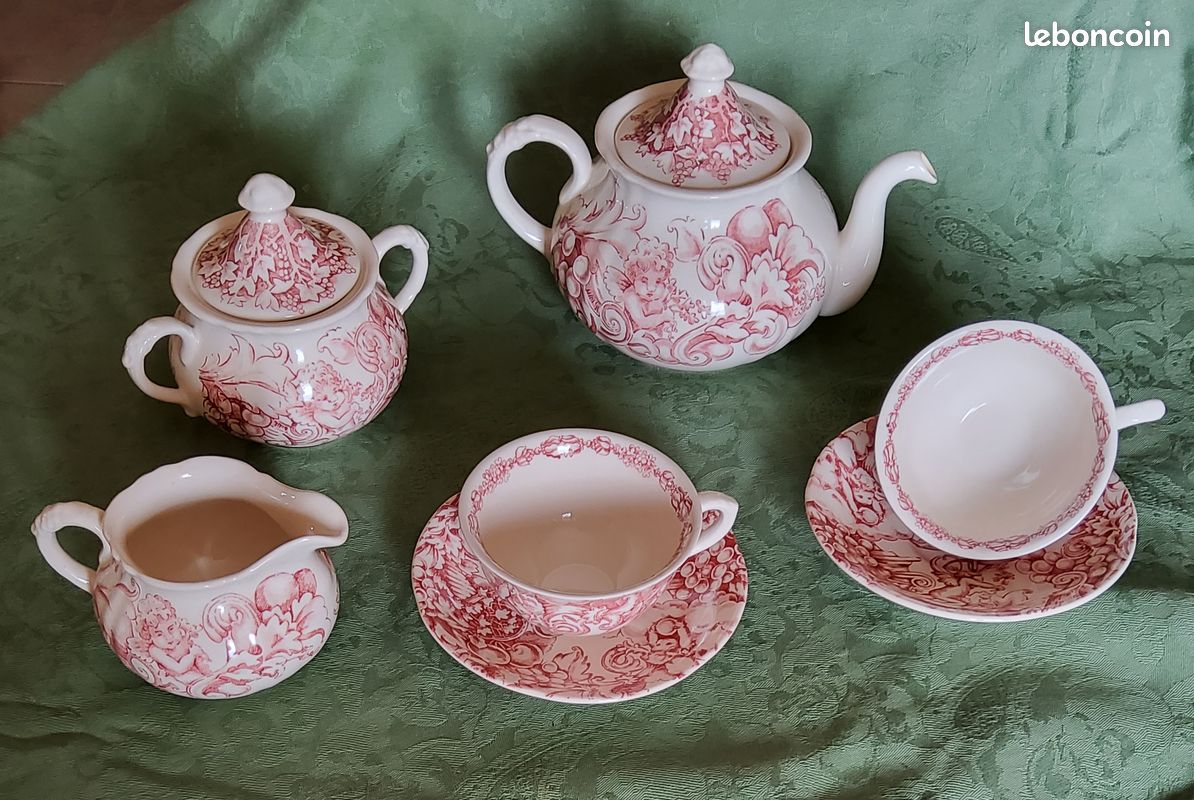 Service à Café Geneviève Lethu – Beige, Céramique (neuf Sous Blister)