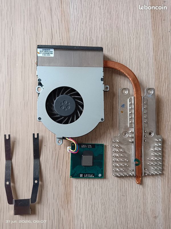 Processeur et ventilateur Intel core2duo T5750 Pga478 (image 1)