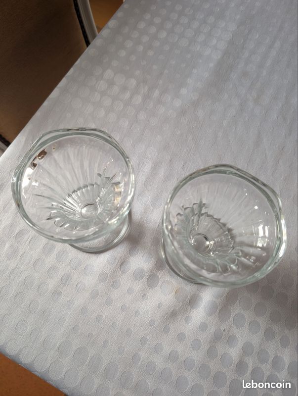 2 coupes de glace en verre (image 2)