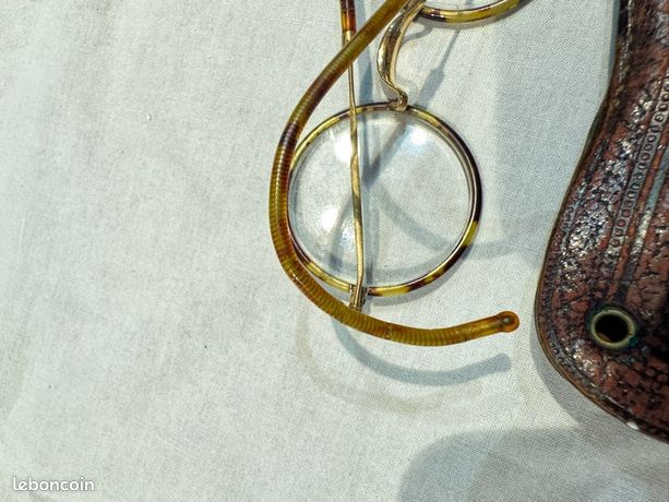 ANCIENNE PAIRE DE petites lunettes rondes de vue métal doré EUR 35,00