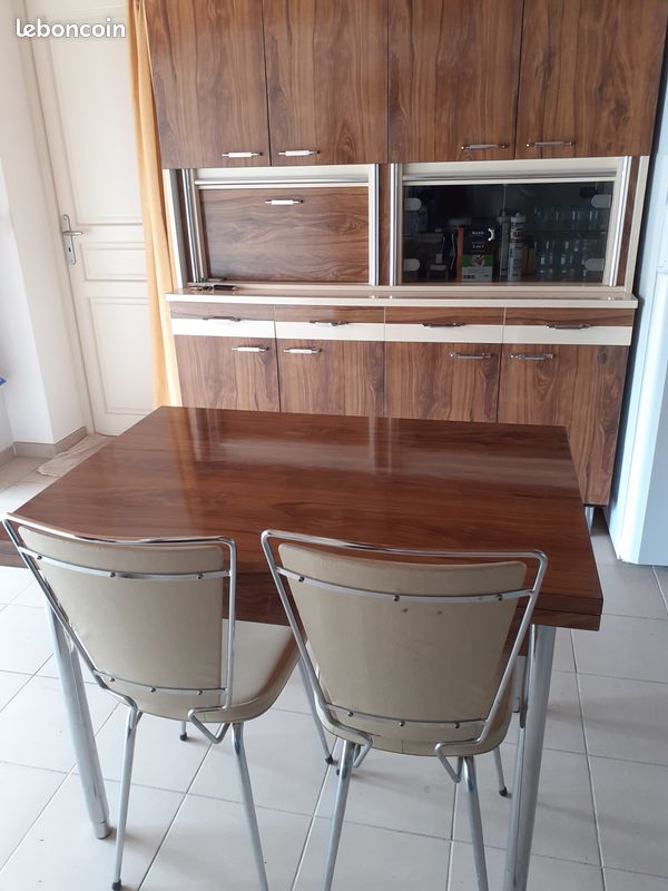 Ensemble buffet table en formicat 4 chaises vintage (image 2)