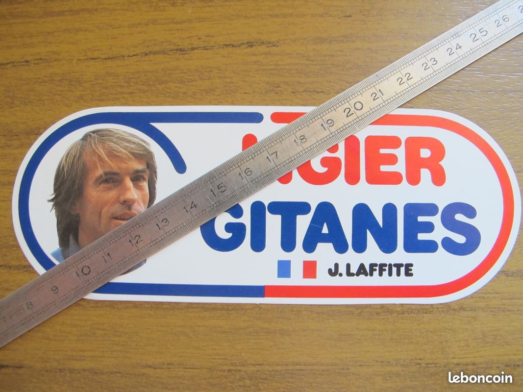 Autocollant Vintage Ligier Gitanes Formule 1 France - Années 80 Original