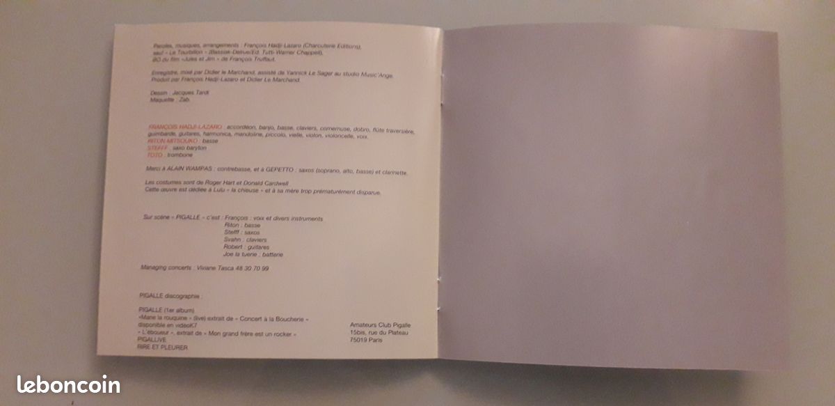 CD Pigalle - Regards Affligés Sur La Morne Et Pitoyable (image 10)