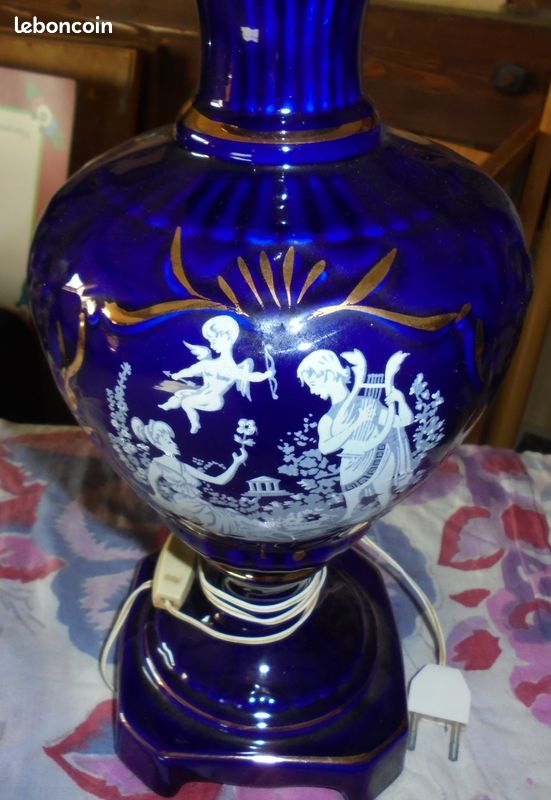 Veritable lampe vintage italienne bleue (image 2)