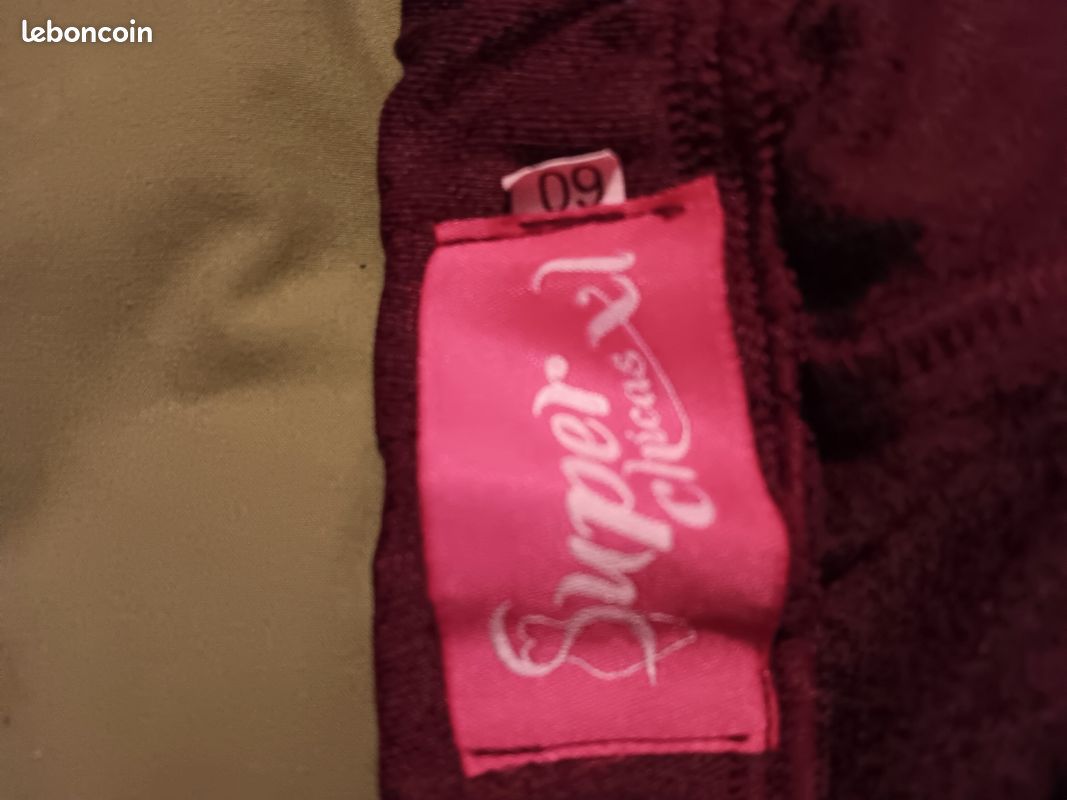 Legging / Pantalon fluide bordeaux - Taille 60 (taille petit) (image 3)