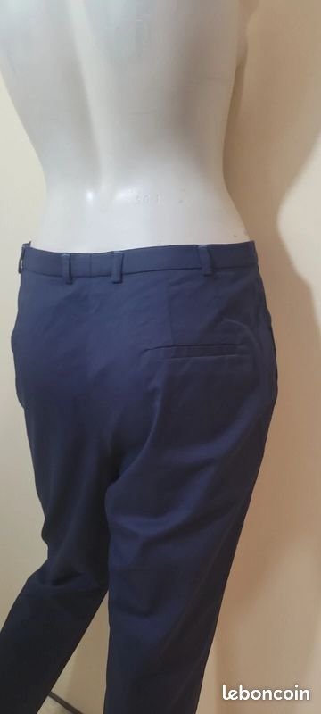Pantalon Chic Noir Taille 42 Femme - Coupe Droite - Neuf Sans étiquettes - Impeccable