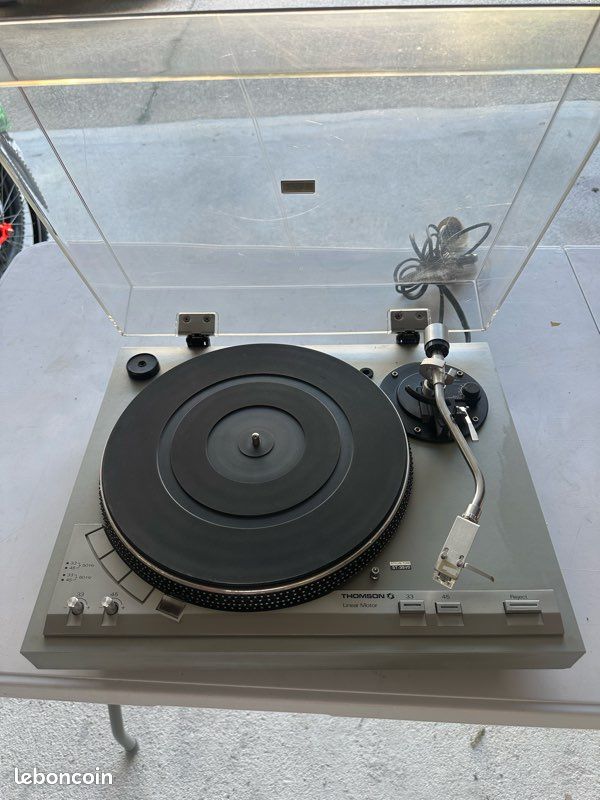 Platine Vinyle Vintage Thomson ST-35VD – Fonctionnelle, état Très Bon, Design Rétro