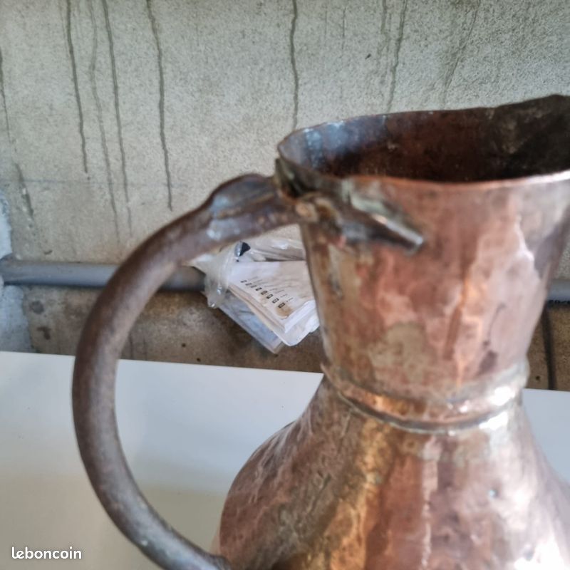 Pichet en cuivre + petit chauffe portion tripode (image 2)