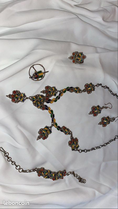 Parure bijoux kabyle vrai argent (image 1)