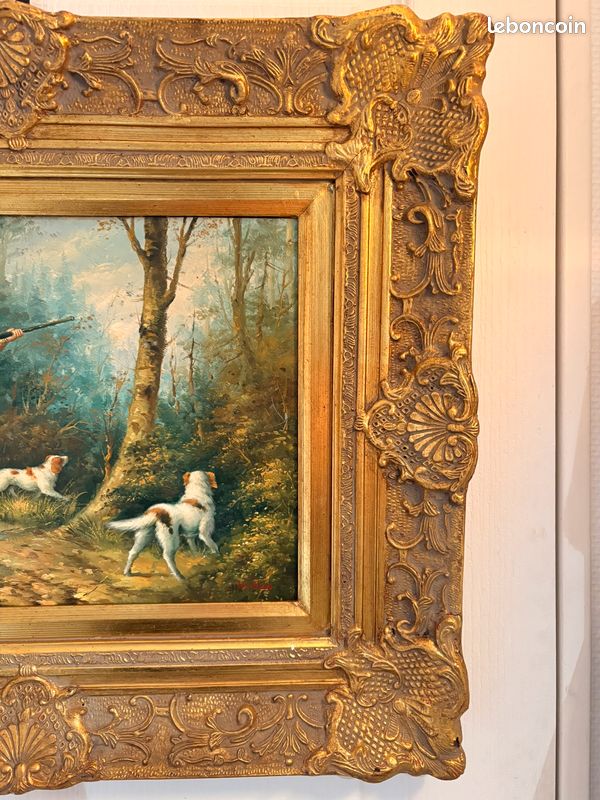 Tableau d'Une Chasse Au Renard Avec l'Equipage Du Pau Hunt D