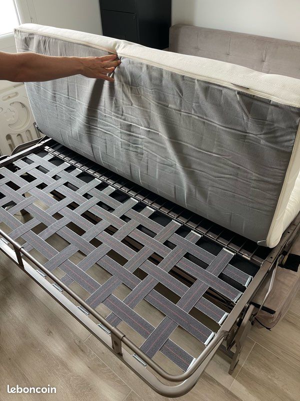 Canapé convertible DIVA – Couchage 140x200 – Matelas IKEA neuf (image 5)