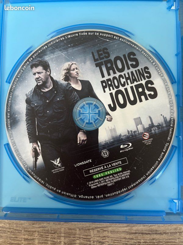 Blu-ray du film les trois prochains jours (image 4)
