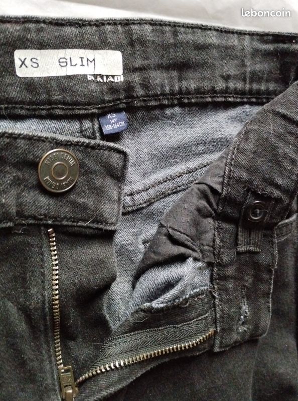 Jean Slim - Noir - Kiabi – XS/14 ans (158-164 cm) (image 3)
