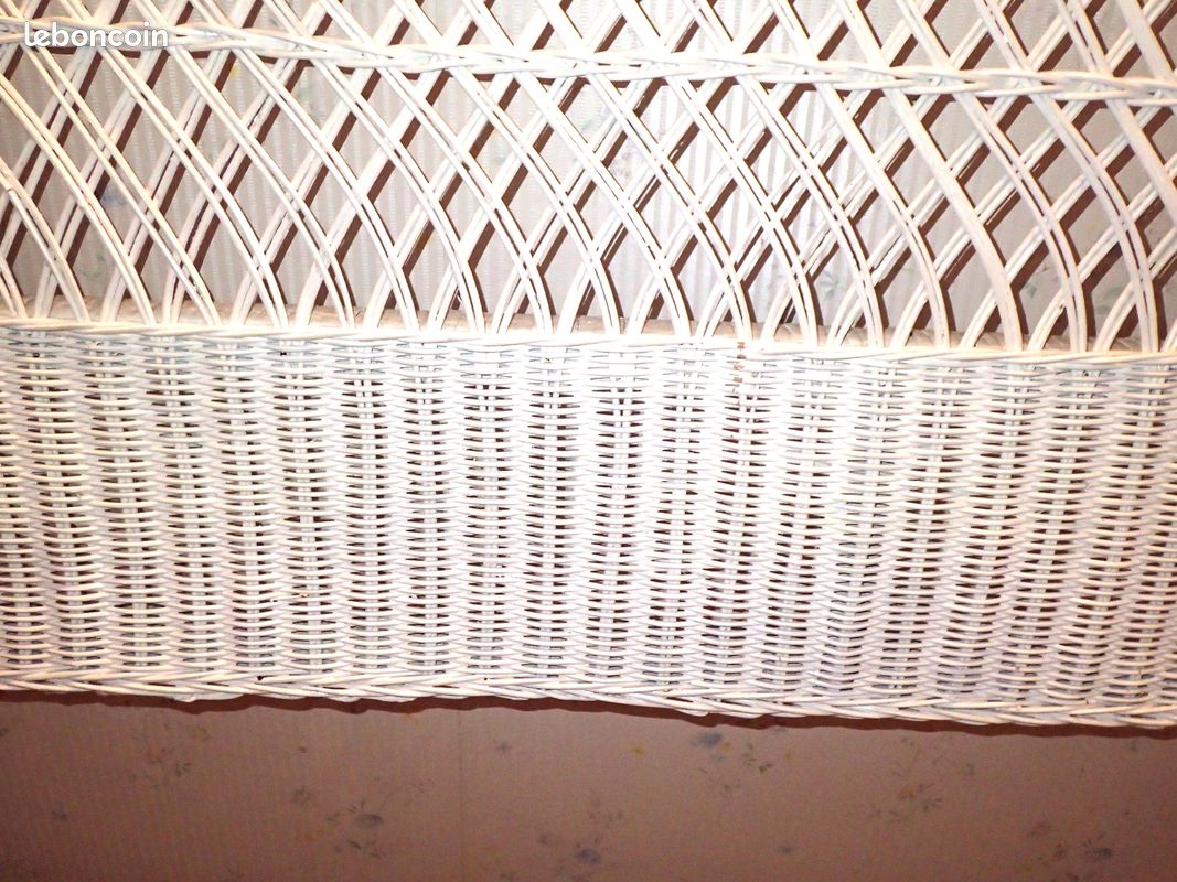 Tête de lit Vintage en osier et rotin largeur 154 cm (image 11)