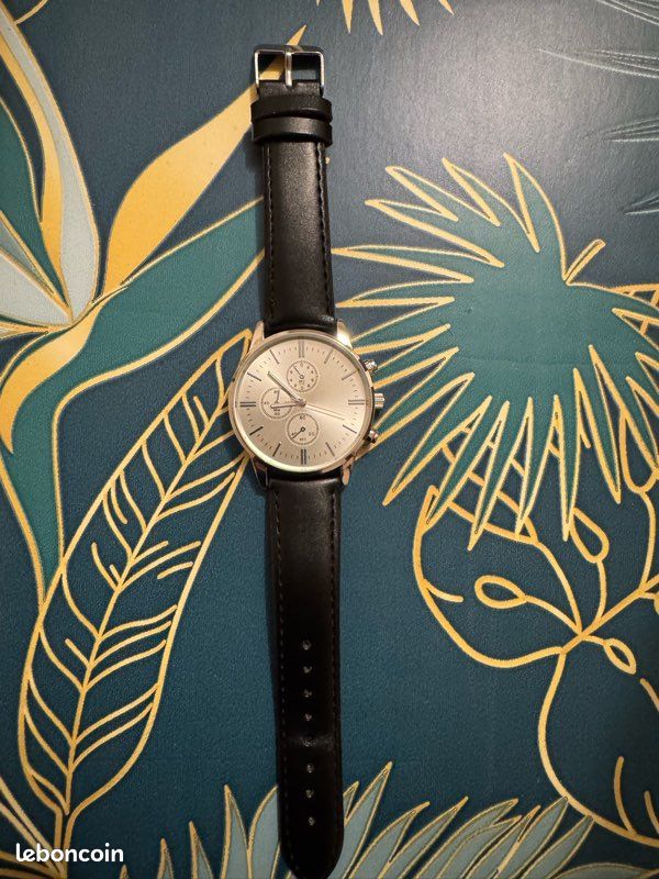 Montre Homme Automatique Neuve – Boîtier Acier Argenté, étanche 100m, Mouvement Mécanique, Style Classique