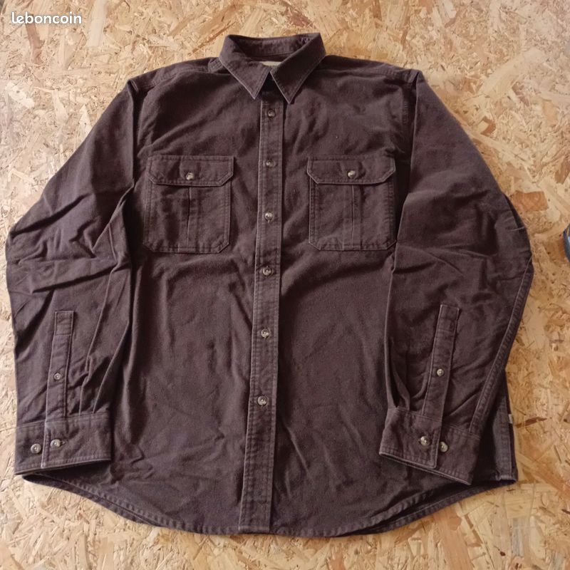 Chemise chamois Vintage marron foncé, Gander mountain, taille L (image 1)