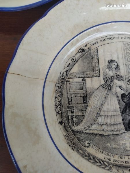 5 assiettes parlantes Mousquetaires HB de Choisy le roi (image 11)