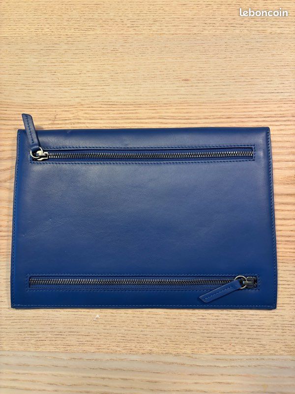 Pochette berluti cuir bleu (image 2)