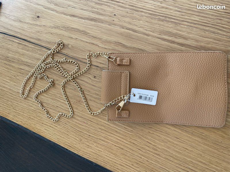 ÉTUI TÉLÉPHONE à BANDOULIÈRE NEUF COULEUR CAMEL (image 5)