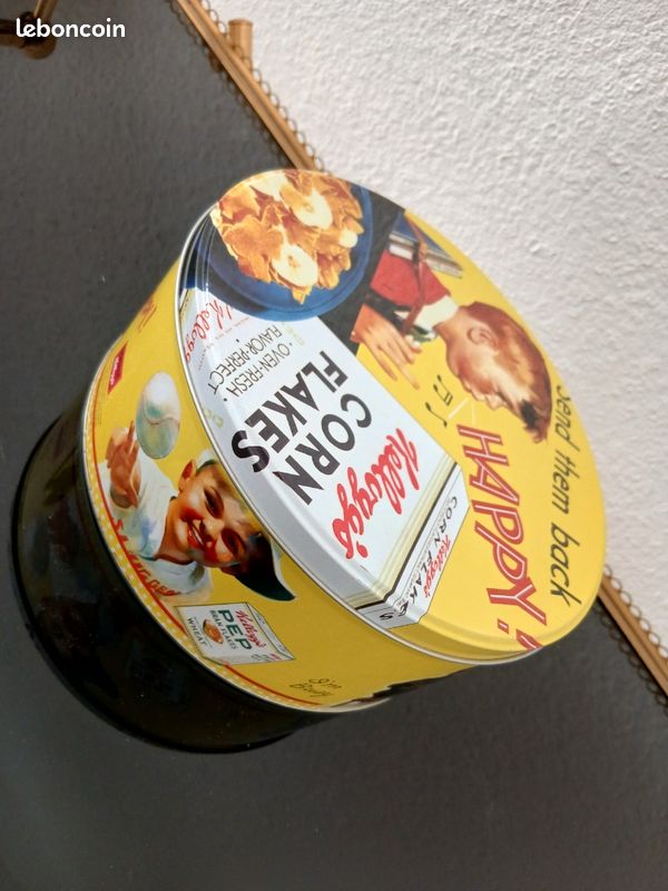 Boite métal céréales (Corn Flakes de Kellog's) (image 3)