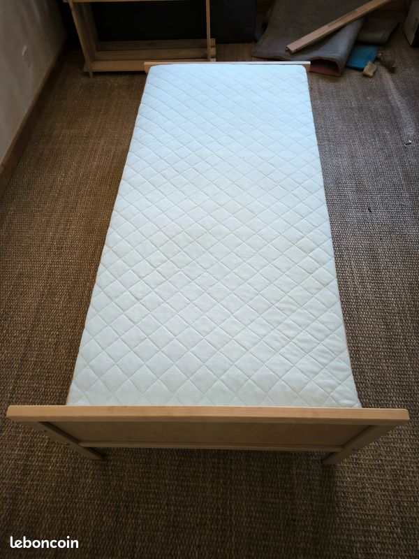 Lit enfant 70x160 Cadre, sommier, matelas, barrière (image 3)