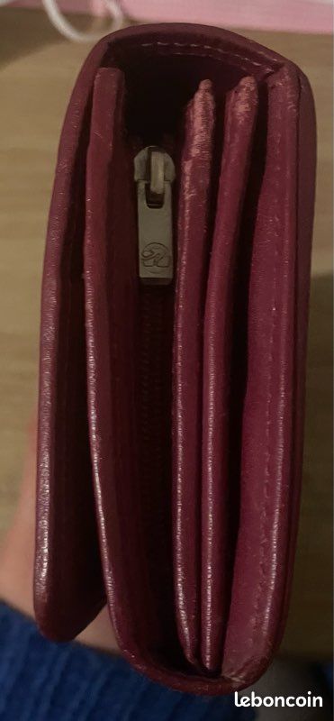 Portefeuille femme Longchamp couleur bordeaux (image 3)