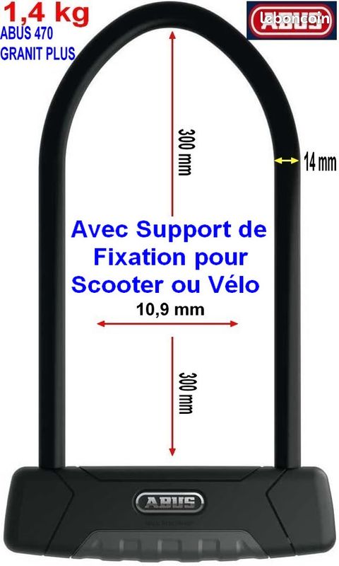 Antivol à Câble ValueMax 4FT Avec Clés - Coque ABS Et Inox - Support De Montage Inclus - Neuf