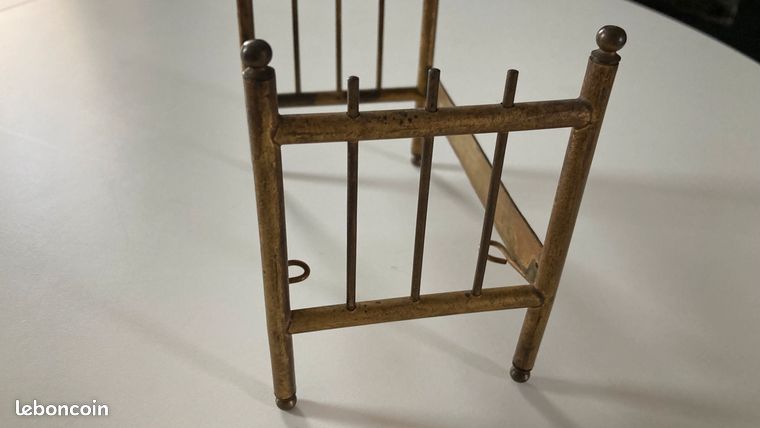 Éventail Miniature Ancien Pour Poupée - Laiton