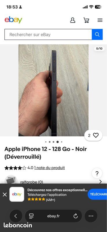 IPhone 12 noir (image 2)