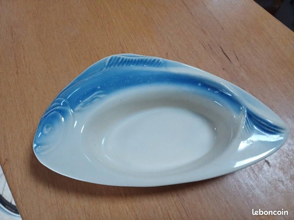 Poisson en céramique signé Géo Condé - Art Déco - Lunéville années 30